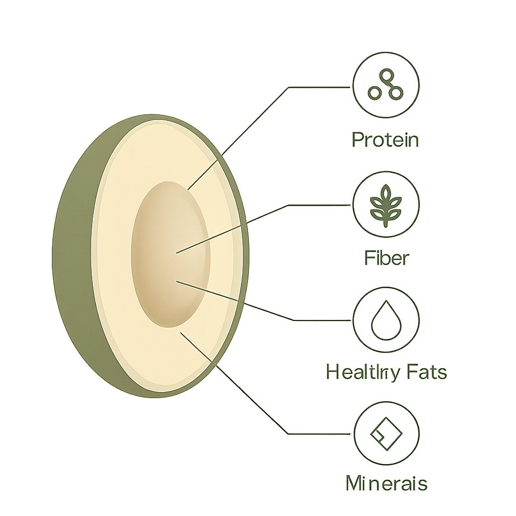 a detailed nutritional breakdown of a soybeans core components