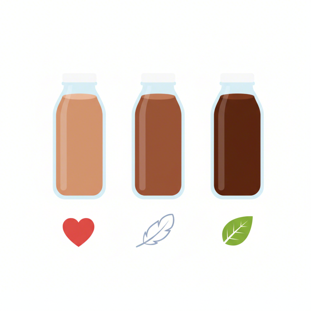 an illustration comparing chocolate soy milk brands on flavor texture and ingredients