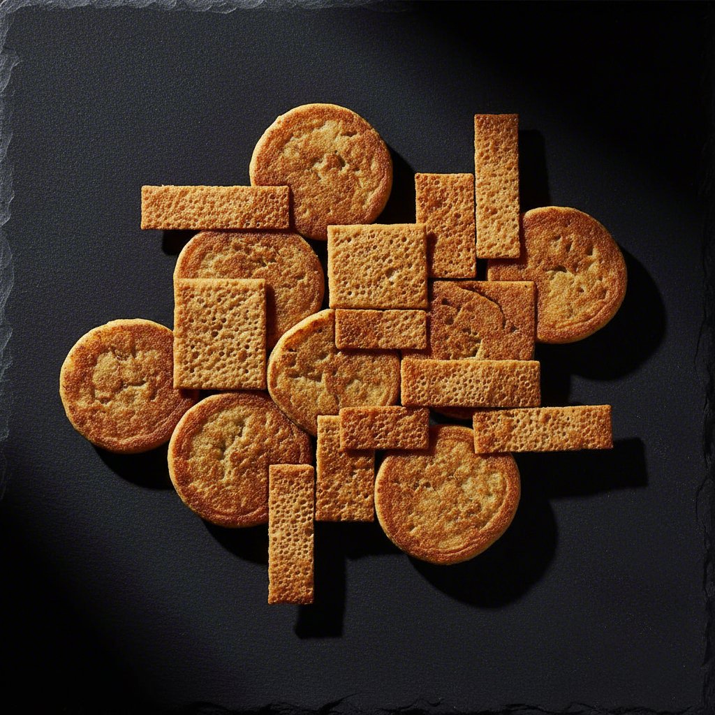 crispy and savory okara pancakes and crackers for a snack