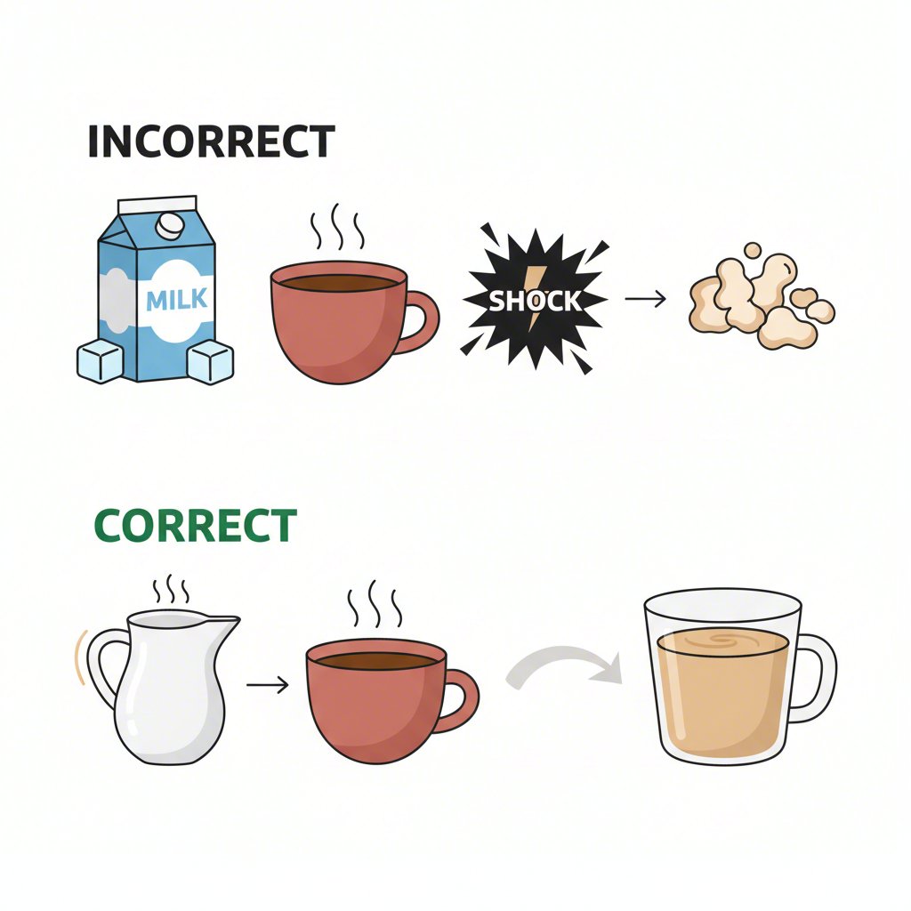 diagram illustrating temperature shock as a cause of soy milk curdling
