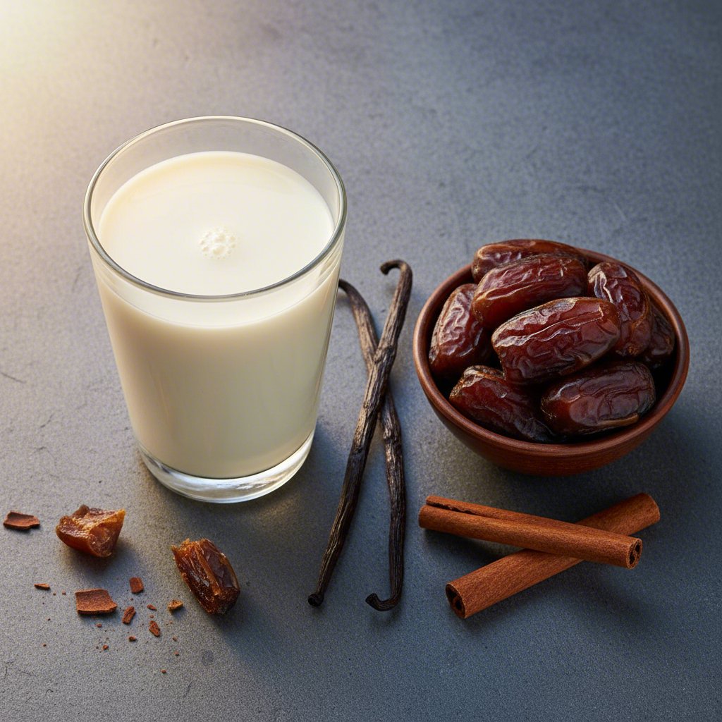 natural flavorings like vanilla and dates to enhance soy milk