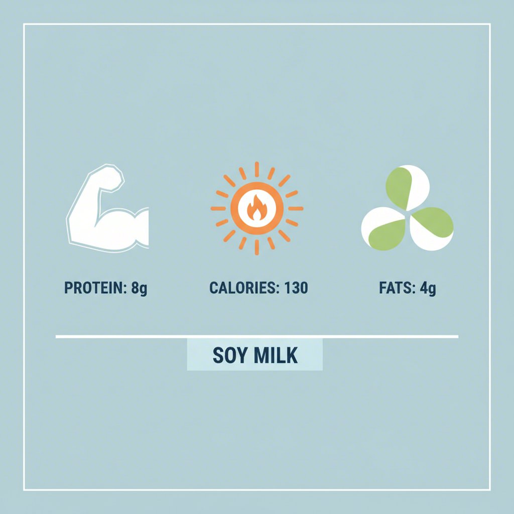 nutritional profile of soy milk highlighting its protein content