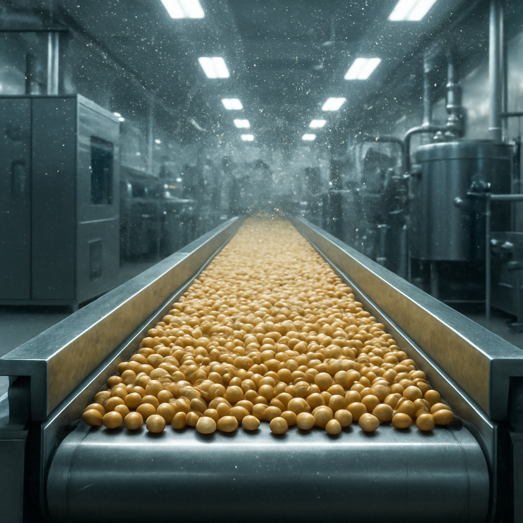 symbolic representation of cross contamination risk during the food production process