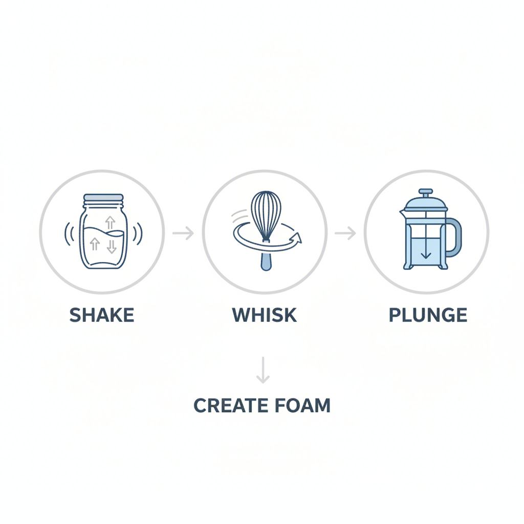 three common household tools you can use to froth soy milk